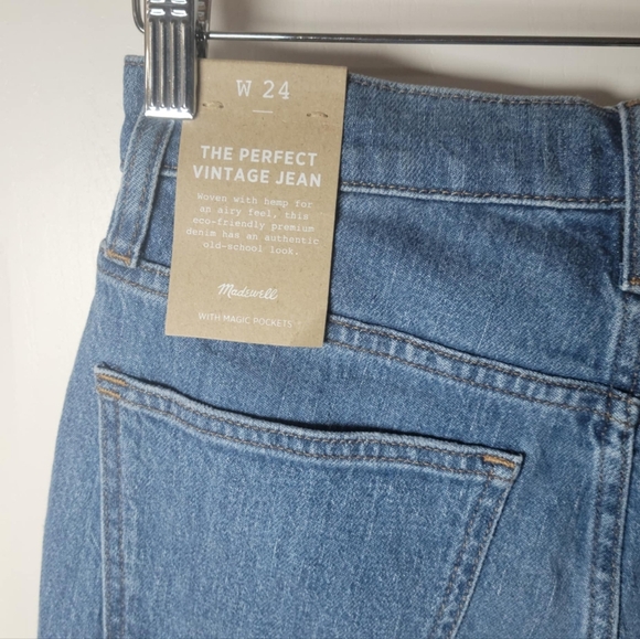 Madewell Perfect Vintage Jeans Raw Hem Size 24 New With Tags - Picture 11 of 12